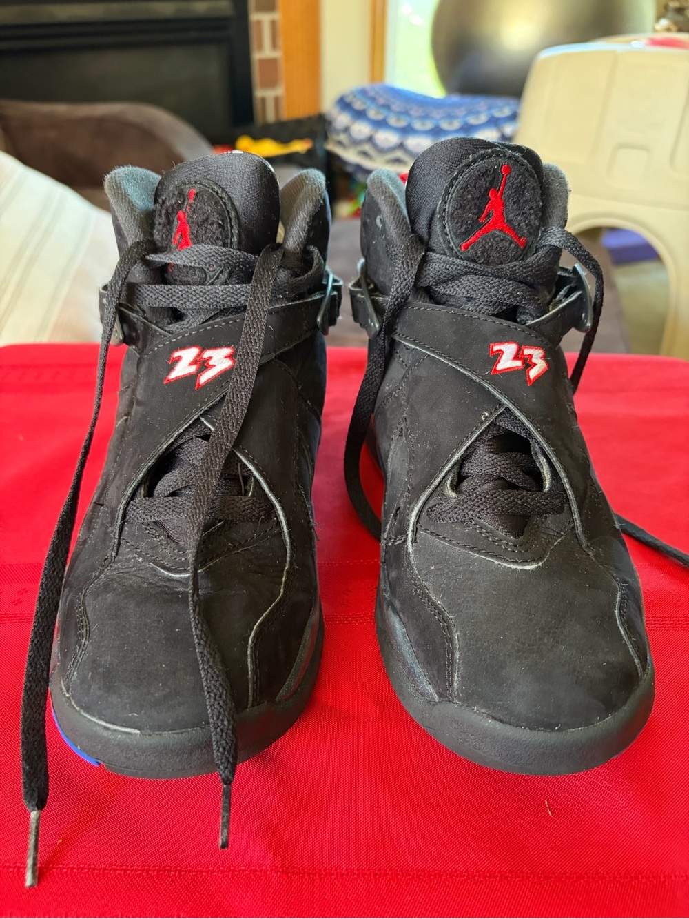 Nike Kids' Black Sneakers with Red Jumpman Accents